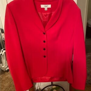 Le Suit Women's Vibrant Red Blazer